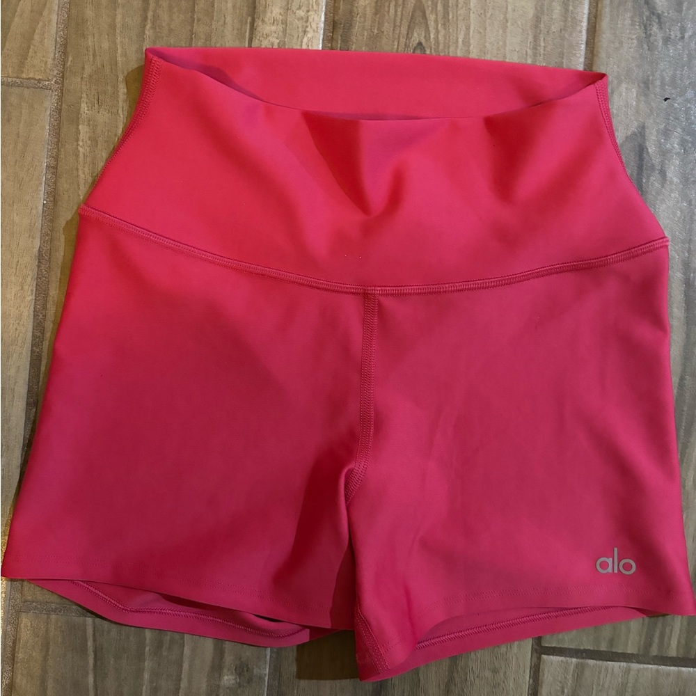 ALO hot pink biker shorts